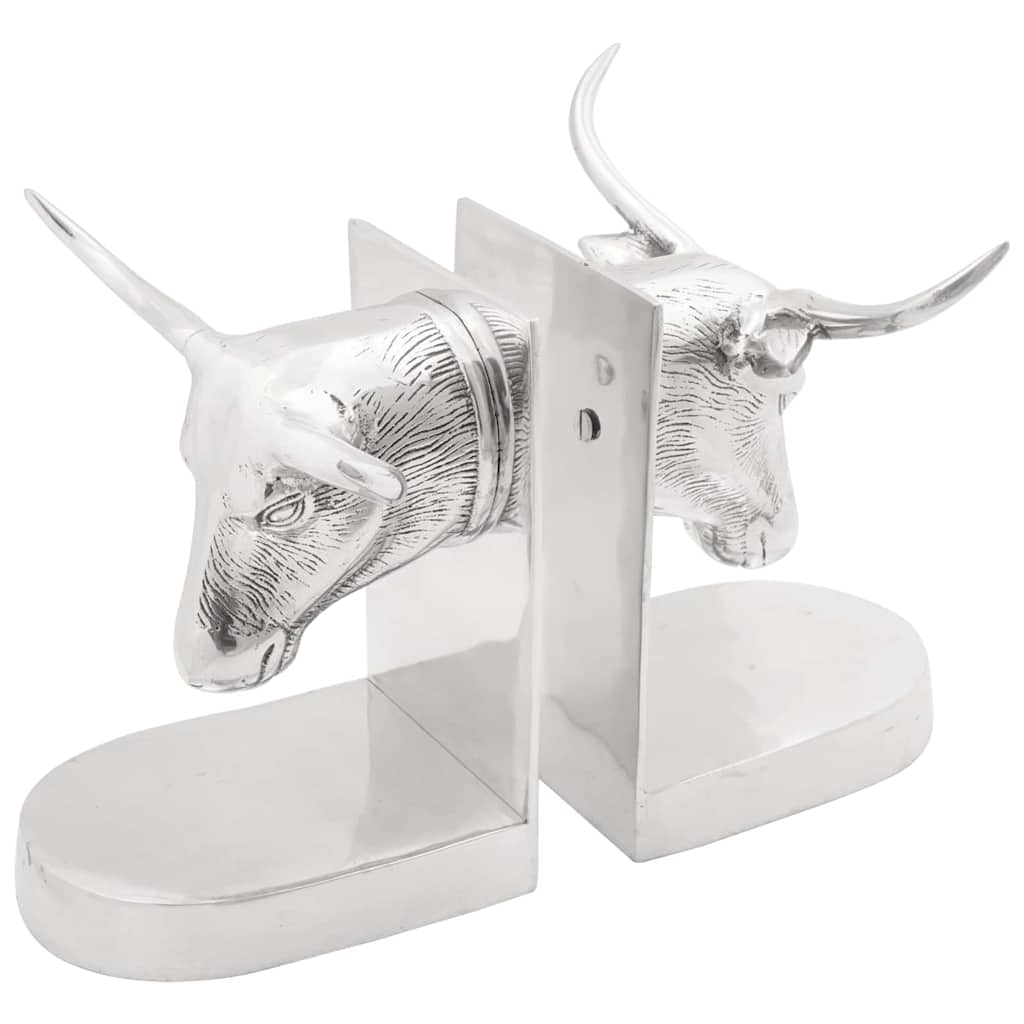 Fermalibri 2 pcs Argento 21.5 x 15.5 x 20 cm Alluminio