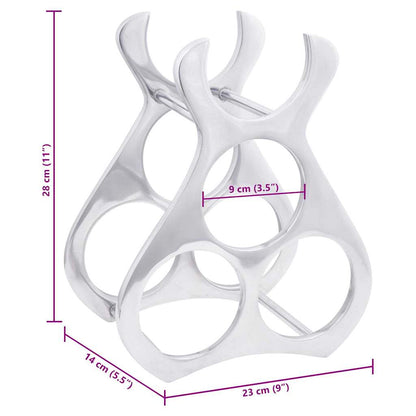 Portabottiglie Argento 23 x 14 x 28 cm Alluminio