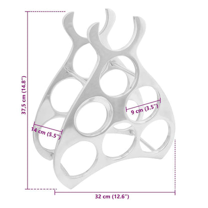Portabottiglie Argento 38 x 33 x 13 cm Alluminio