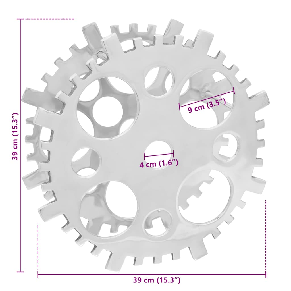 Portabottiglie Argento 39 x 39 x 14 cm Alluminio