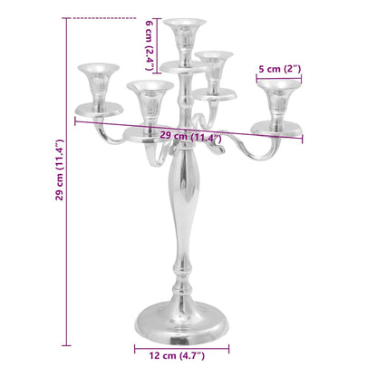 Candelabro Argento 29 x 29 x 40 cm Alluminio