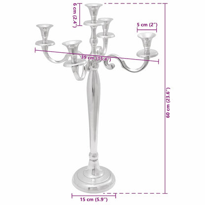 Candelabro Argento 39 x 39 x 60 cm Alluminio