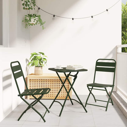 Sedia Pieghevole da Giardino 2 pcs Verde 55 x 56.5 x 91cm