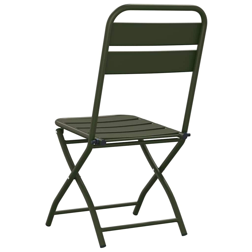 Sedia Pieghevole da Giardino 2 pcs Verde 55 x 56.5 x 91cm