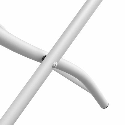 Sedia Pieghevole da Giardino 2 pcs Bianco 55 x 56.5 x 91cm
