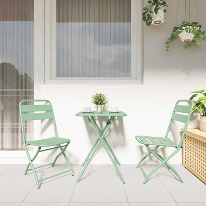 Sedia Pieghevole da Giardino 2 pcs Verde 55 x 56.5 x 91cm
