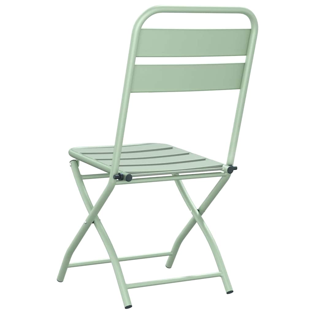 Sedia Pieghevole da Giardino 2 pcs Verde 55 x 56.5 x 91cm