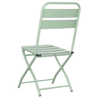 Sedia Pieghevole da Giardino 2 pcs Verde 55 x 56.5 x 91cm