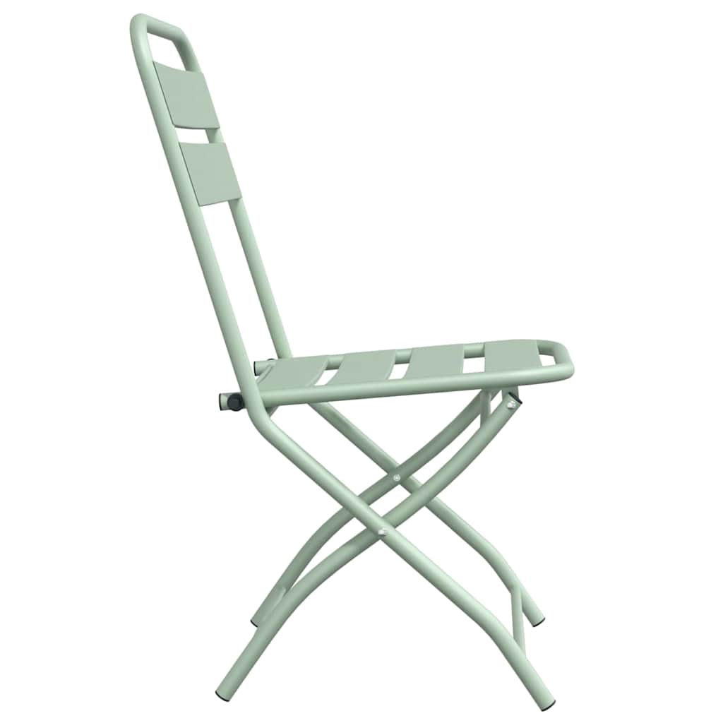 Sedia Pieghevole da Giardino 2 pcs Verde 55 x 56.5 x 91cm