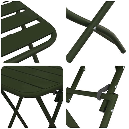 Set bistrot 3 pcs Verde scuro Acciaio - homemem39