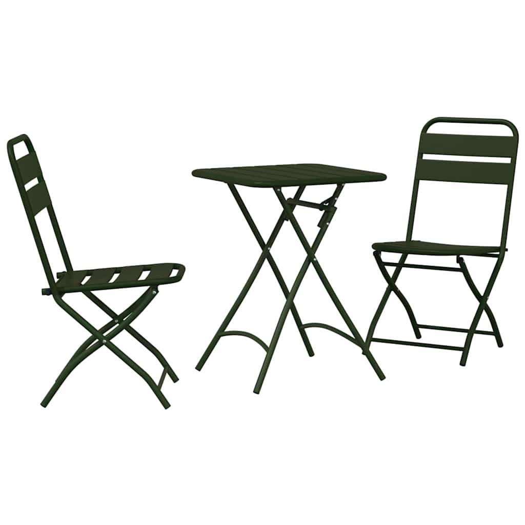 Set bistrot 3 pcs Verde scuro Acciaio - homemem39