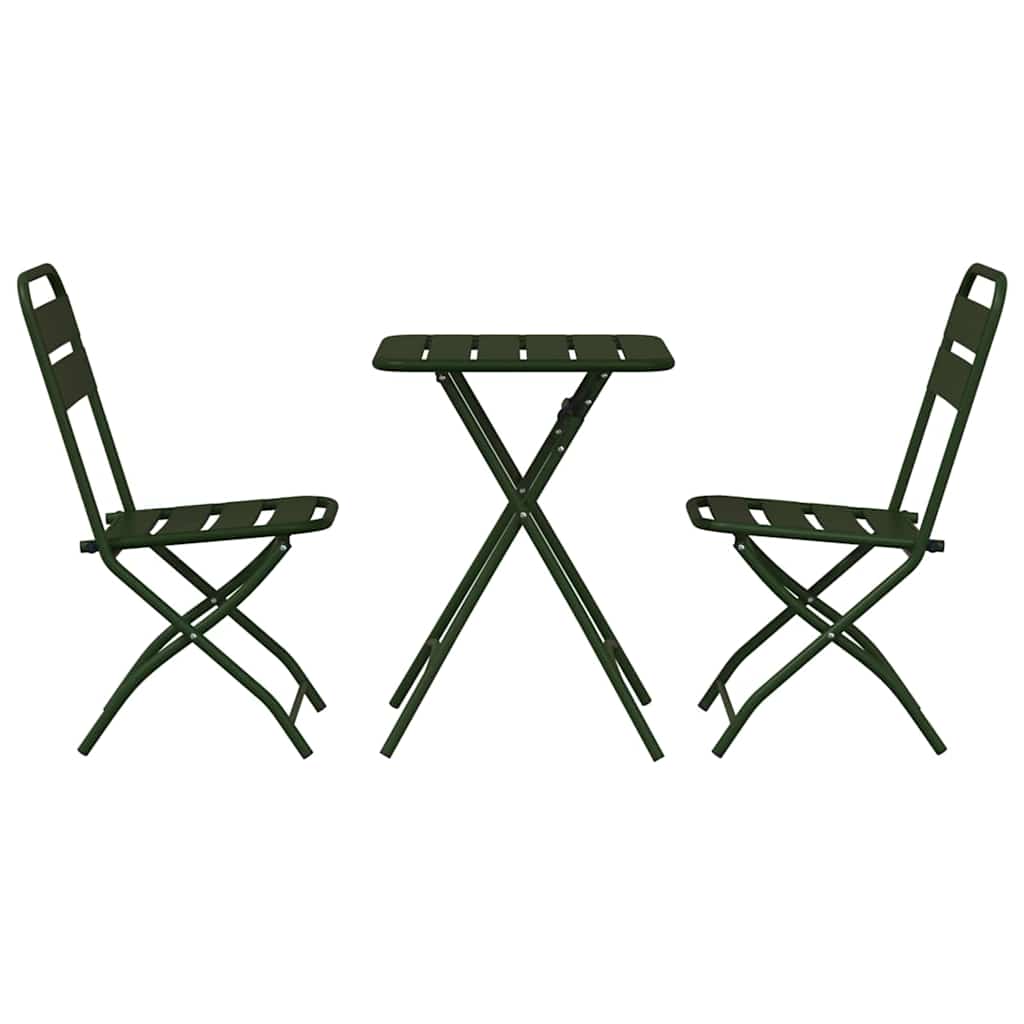 Set bistrot 3 pcs Verde scuro Acciaio - homemem39