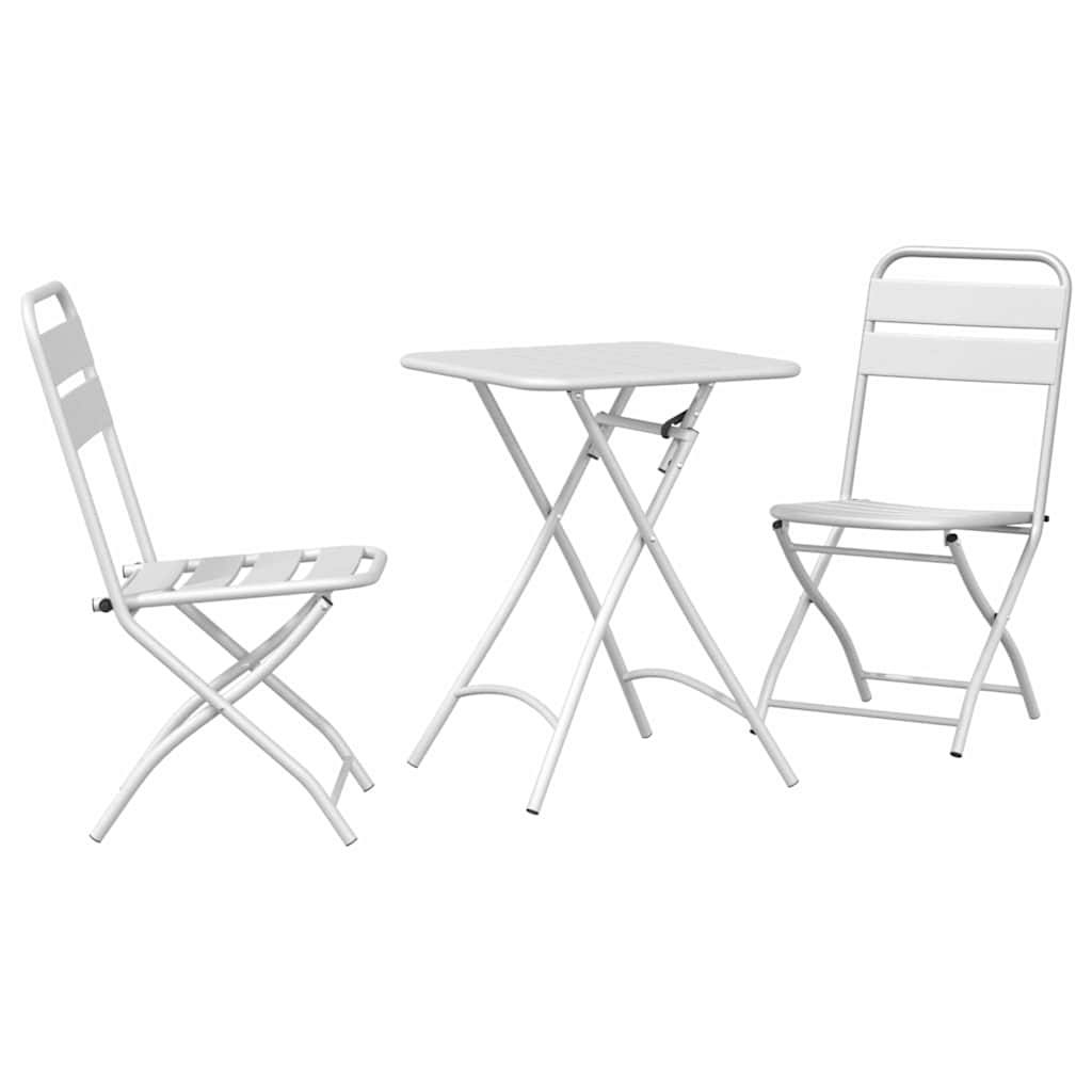 Set bistrot 3 pcs Bianco Acciaio - homemem39