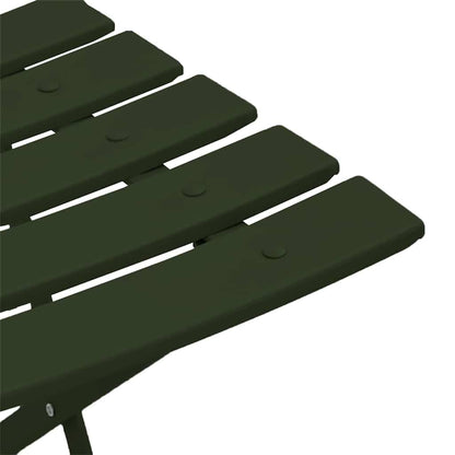 Sedia Pieghevole da Giardino 2 pcs Verde 42 x 46 x 82cm Acciaio