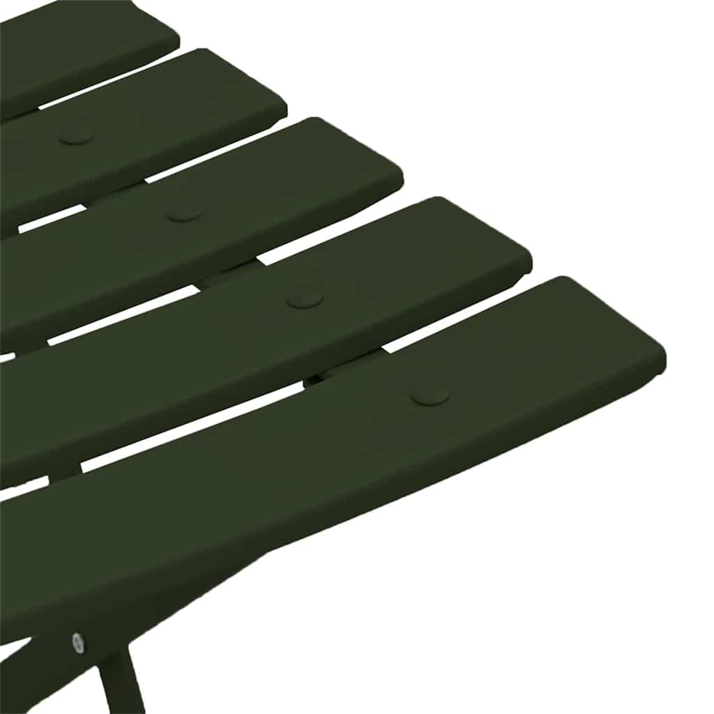 Sedia Pieghevole da Giardino 2 pcs Verde 42 x 46 x 82cm Acciaio