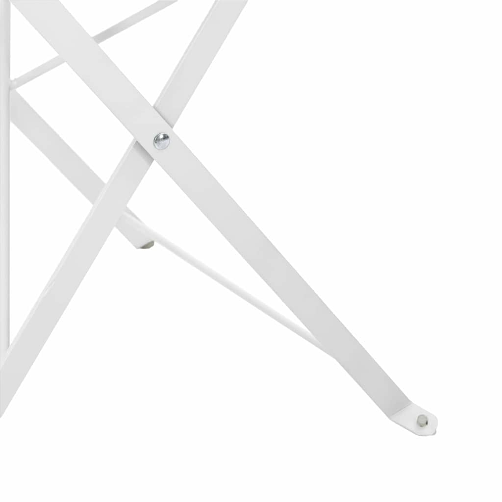 Sedia Pieghevole da Giardino 2 pcs Bianco 42 x 46 x 82cm