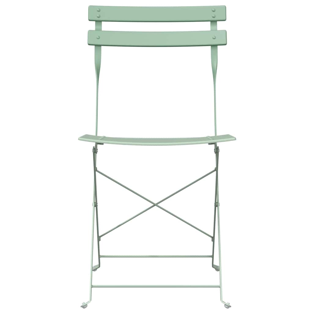 Sedia Pieghevole da Giardino 2 pcs Menta Leggera 42 x 46 x 82cm