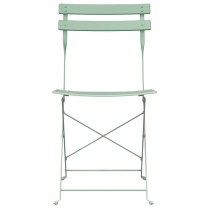 Sedia Pieghevole da Giardino 2 pcs Menta Leggera 42 x 46 x 82cm