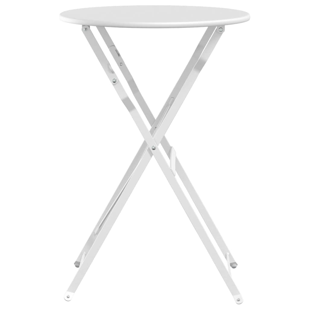 Tavolo da bistrot Bianco Ø50x71 cm Acciaio verniciato a polvere