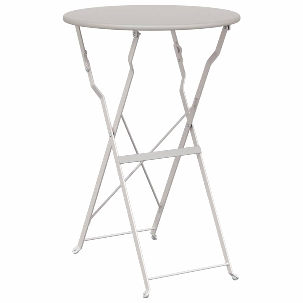 Tavolo da bistrot Beige Ø50x71 cm Acciaio verniciato a polvere