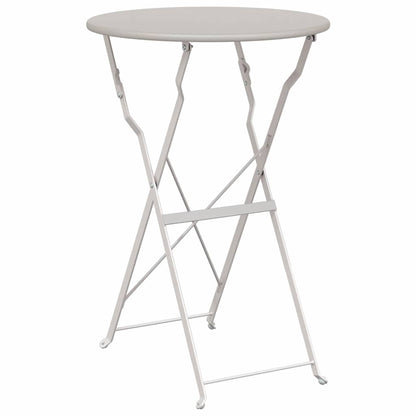 Tavolo da bistrot Beige Ø50x71 cm Acciaio verniciato a polvere