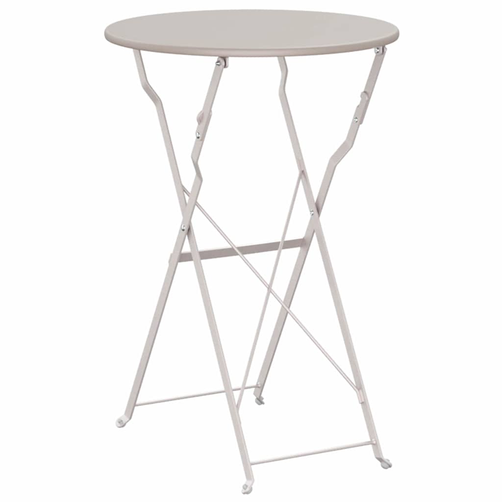 Tavolo da bistrot Beige Ø50x71 cm Acciaio verniciato a polvere