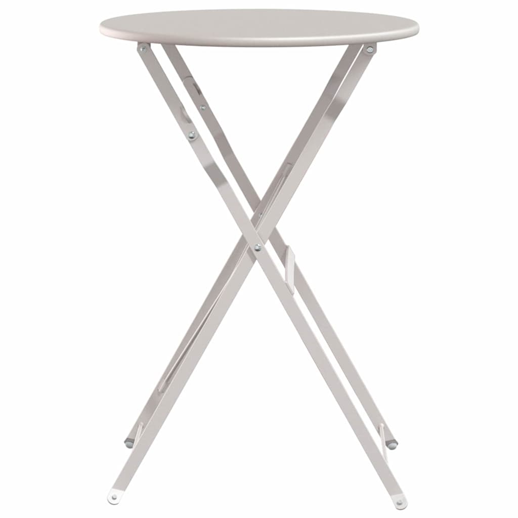 Tavolo da bistrot Beige Ø50x71 cm Acciaio verniciato a polvere