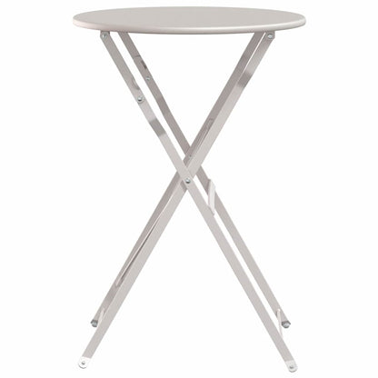 Tavolo da bistrot Beige Ø50x71 cm Acciaio verniciato a polvere