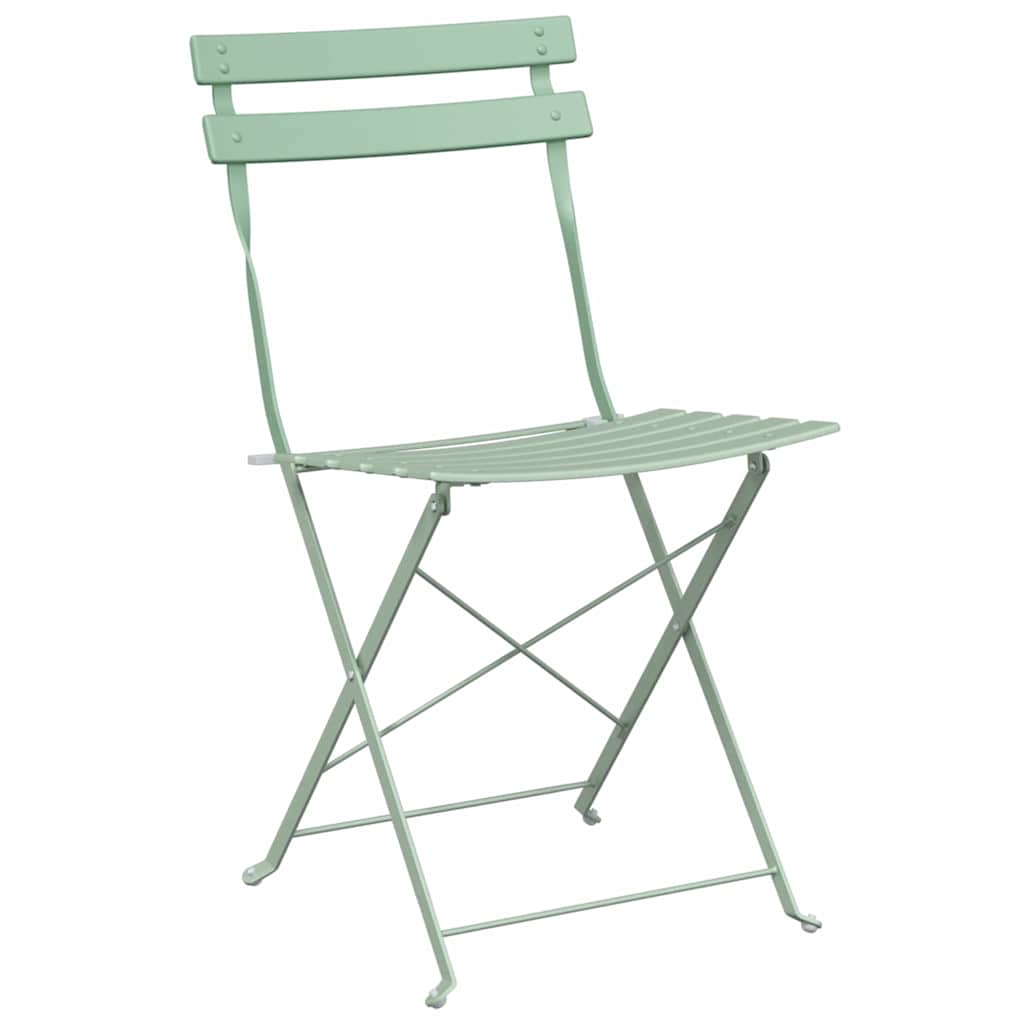 Set Bistro Pieghevole 3 pcs Menta Chiara Acciaio - homemem39
