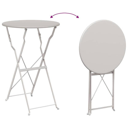 Set Bistro Pieghevole 3 pcs Beige Acciaio | homemem39