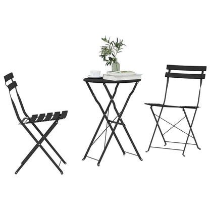 Set Bistro Pieghevole 3 pcs Antracite Acciaio - homemem39