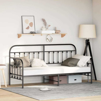Struttura per letto di giorno Nero 75 x 190 cm | homemem39