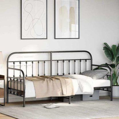 Struttura per letto di giorno Nero 75 x 190 cm | homemem39