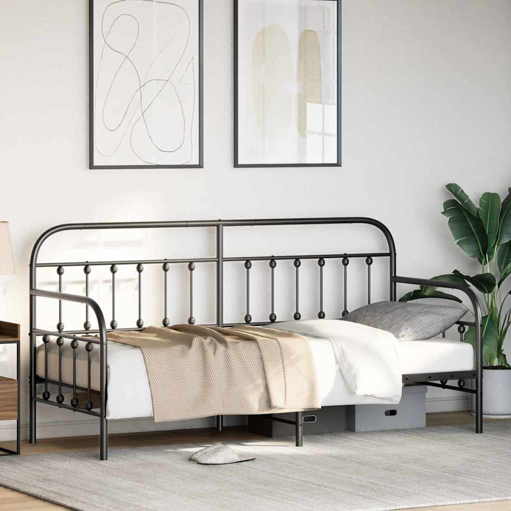 Struttura per letto di giorno Nero 80 x 200 cm | homemem39
