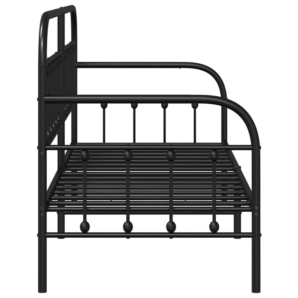 Struttura per letto di giorno Nero 80 x 200 cm | homemem39