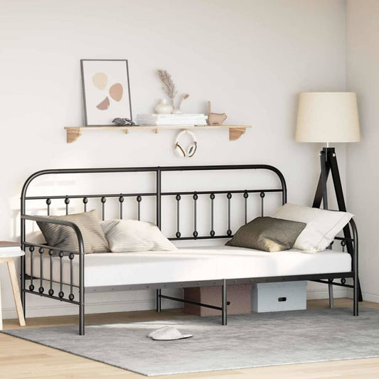 Struttura per letto di giorno Nero 90 x 200 cm | homemem39