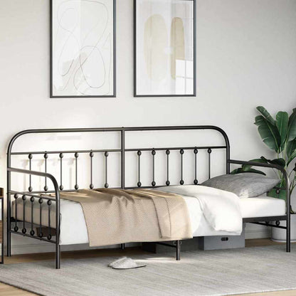 Struttura per letto di giorno Nero 100 x 200 cm | homemem39
