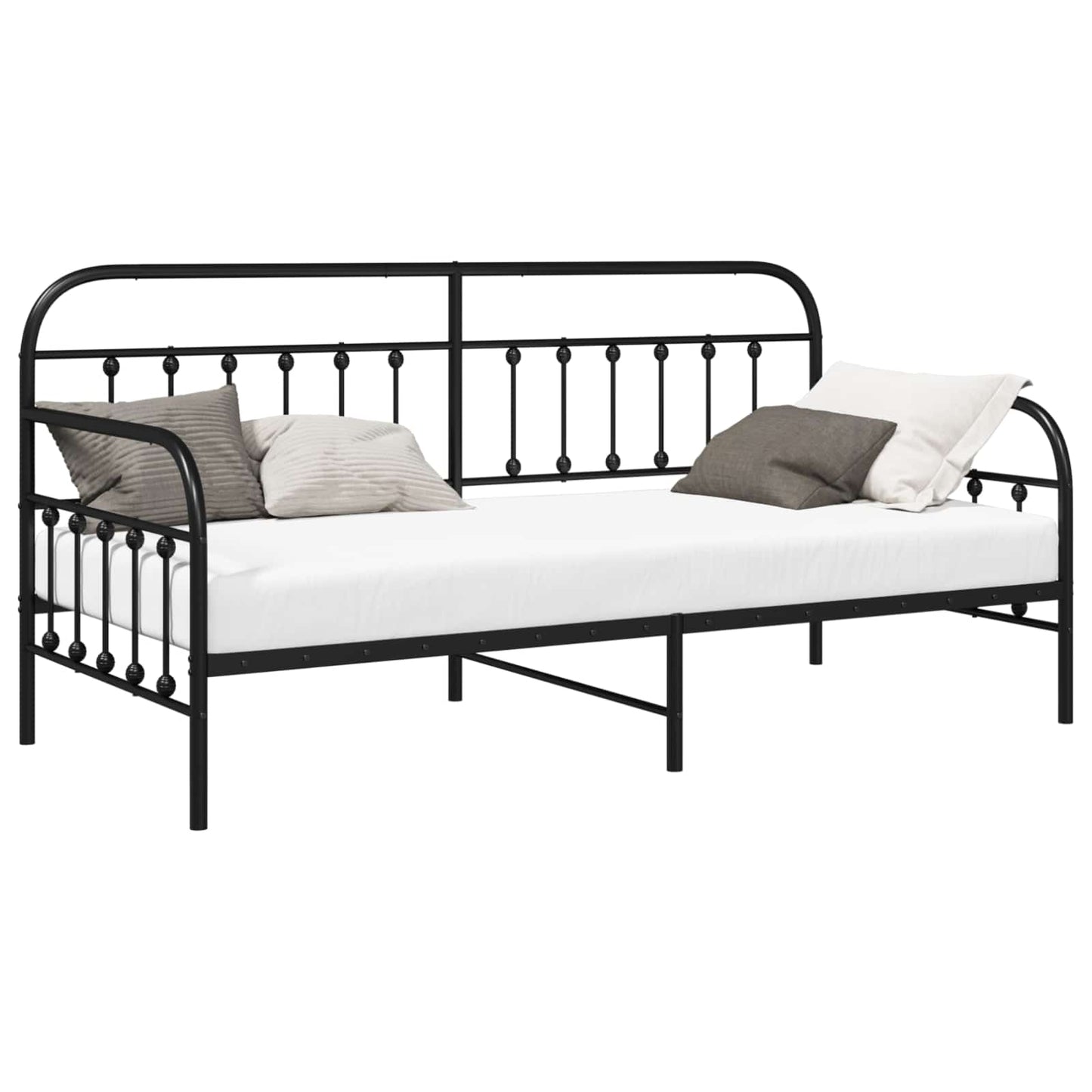 Struttura per letto di giorno Nero 100 x 200 cm