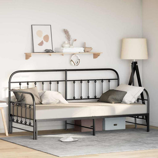 Struttura per letto di giorno Nero 90 x 200 cm | homemem39
