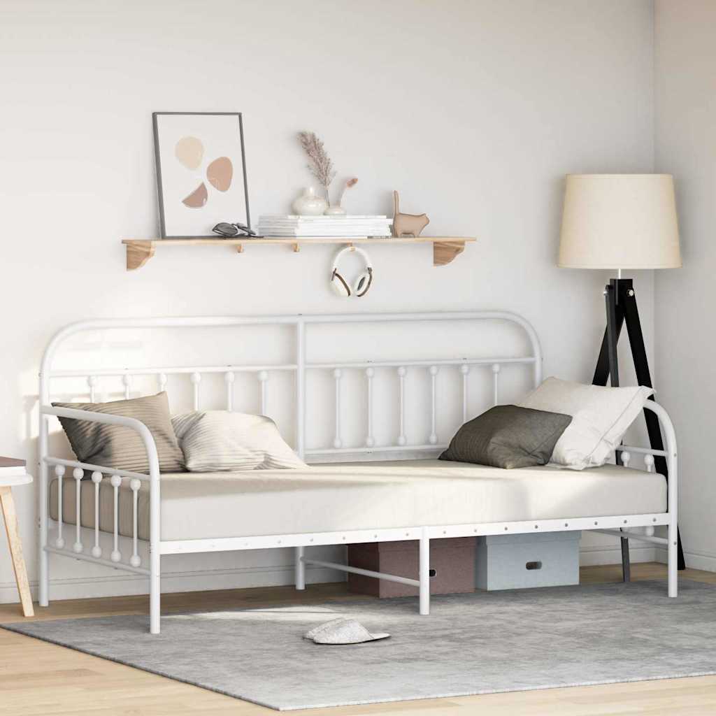 Struttura per letto di giorno Bianco 100 x 200 cm