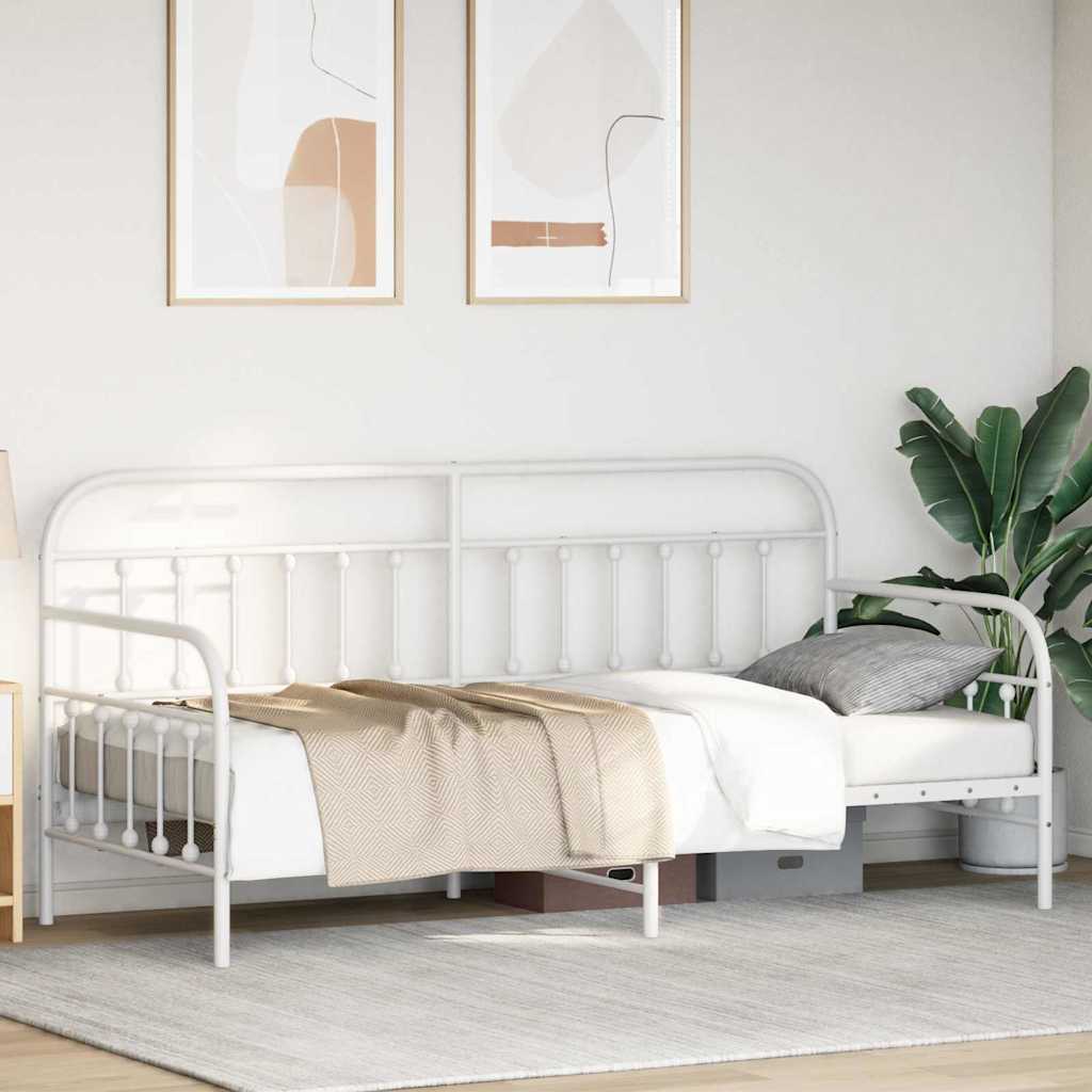 Struttura per letto di giorno Bianco 100 x 200 cm | homemem39