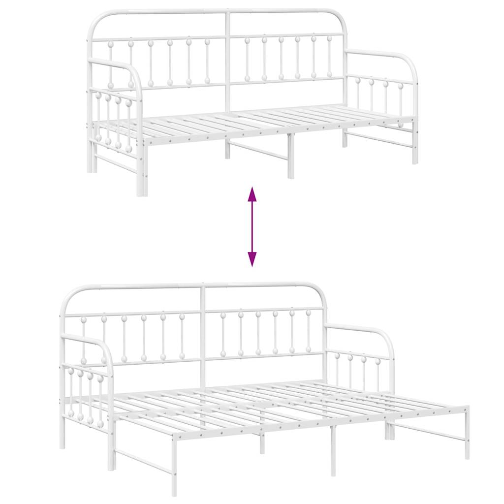 Struttura per letto di giorno Bianco 75 x 190 cm | homemem39