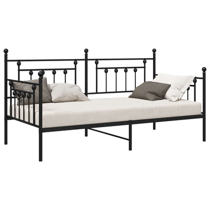 Struttura per letto di giorno Nero 107 x 203 cm Acciaio | homemem39