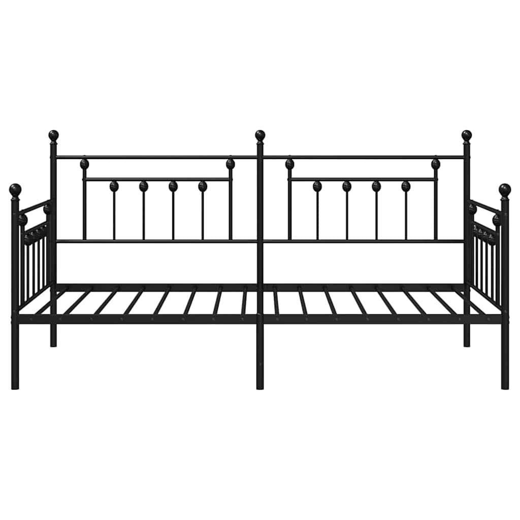 Struttura per letto di giorno Nero 107 x 203 cm Acciaio | homemem39