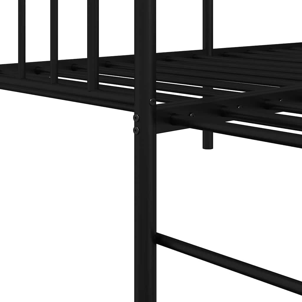 Struttura per letto di giorno Nero 75 x 190 cm Acciaio | homemem39