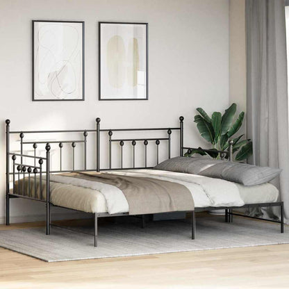 Struttura per letto di giorno Nero 107 x 203 cm Acciaio | homemem39