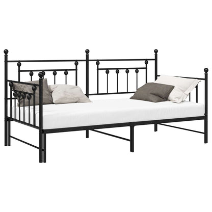 Struttura per letto di giorno Nero 107 x 203 cm Acciaio | homemem39