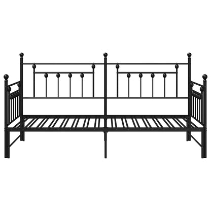 Struttura per letto di giorno Nero 107 x 203 cm Acciaio | homemem39