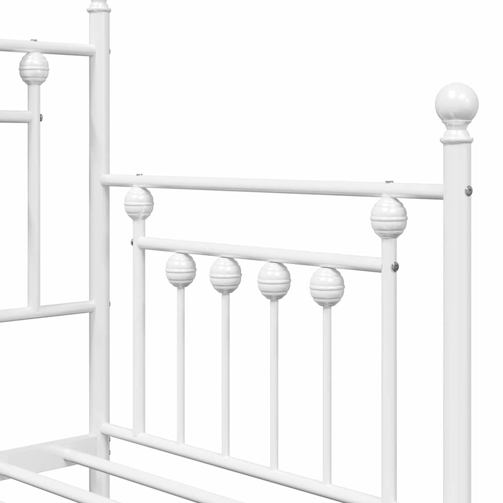 Struttura per letto di giorno Bianco 75 x 190 cm Acciaio | homemem39