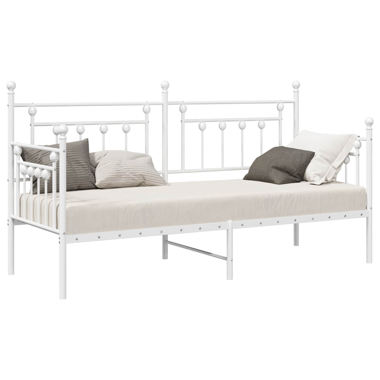 Struttura per letto di giorno Bianco 75 x 190 cm Acciaio | homemem39